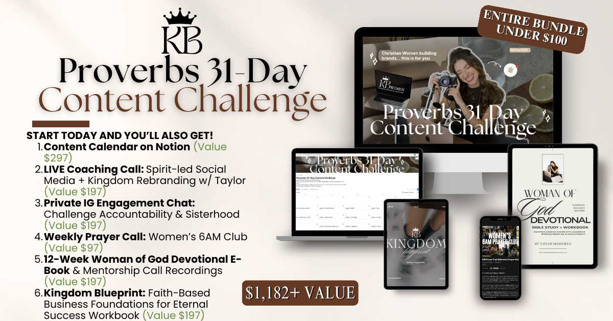 Proverbs 31-Day Content Challenge